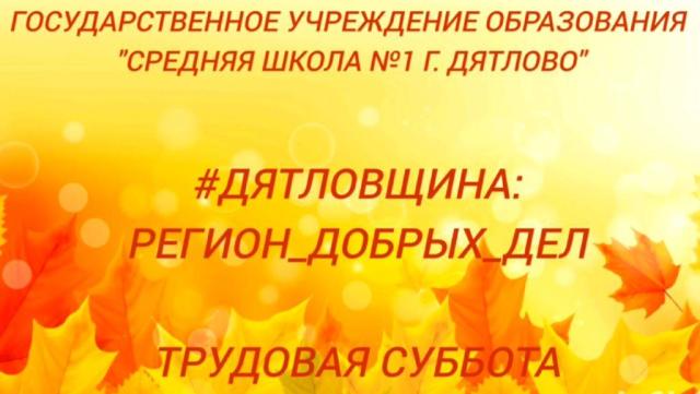 Трудовая суббота #Дятловщина. Регион добрых дел